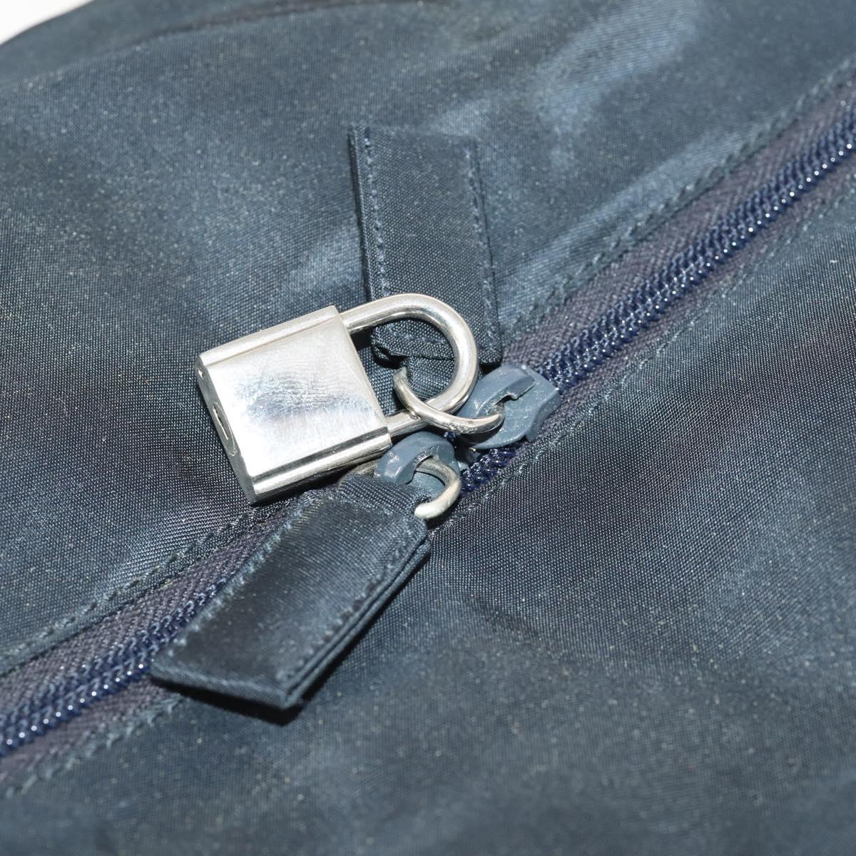 PRADA Sports Boston Bag Nylon 2way Black Silver Auth YKZ775