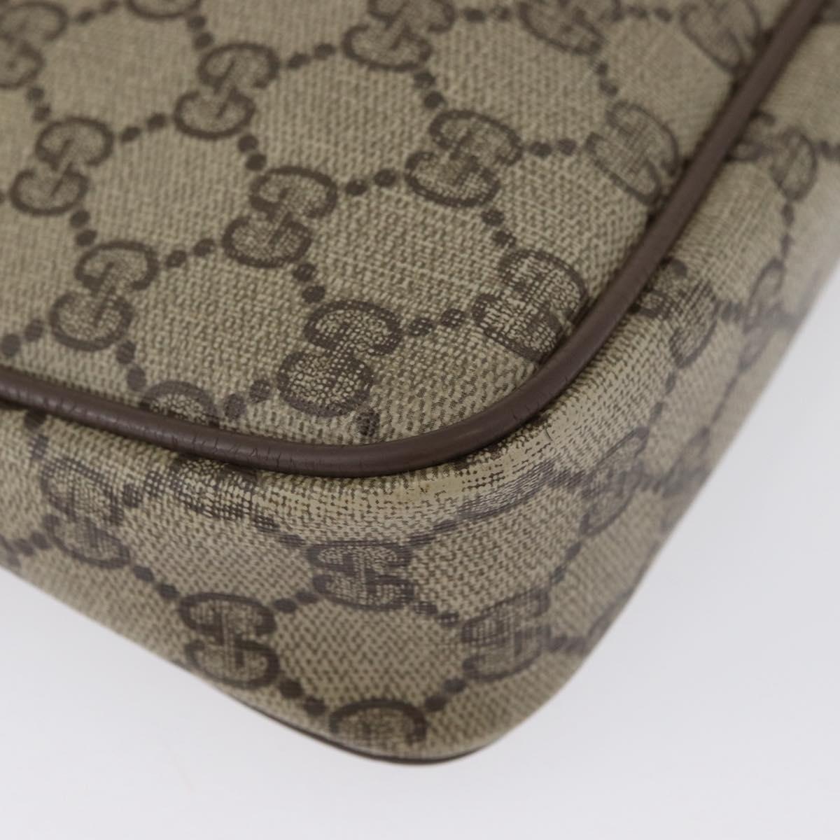 GUCCI GG Supreme Shoulder Bag PVC Beige Gold 97 02 068 Auth YKZ783