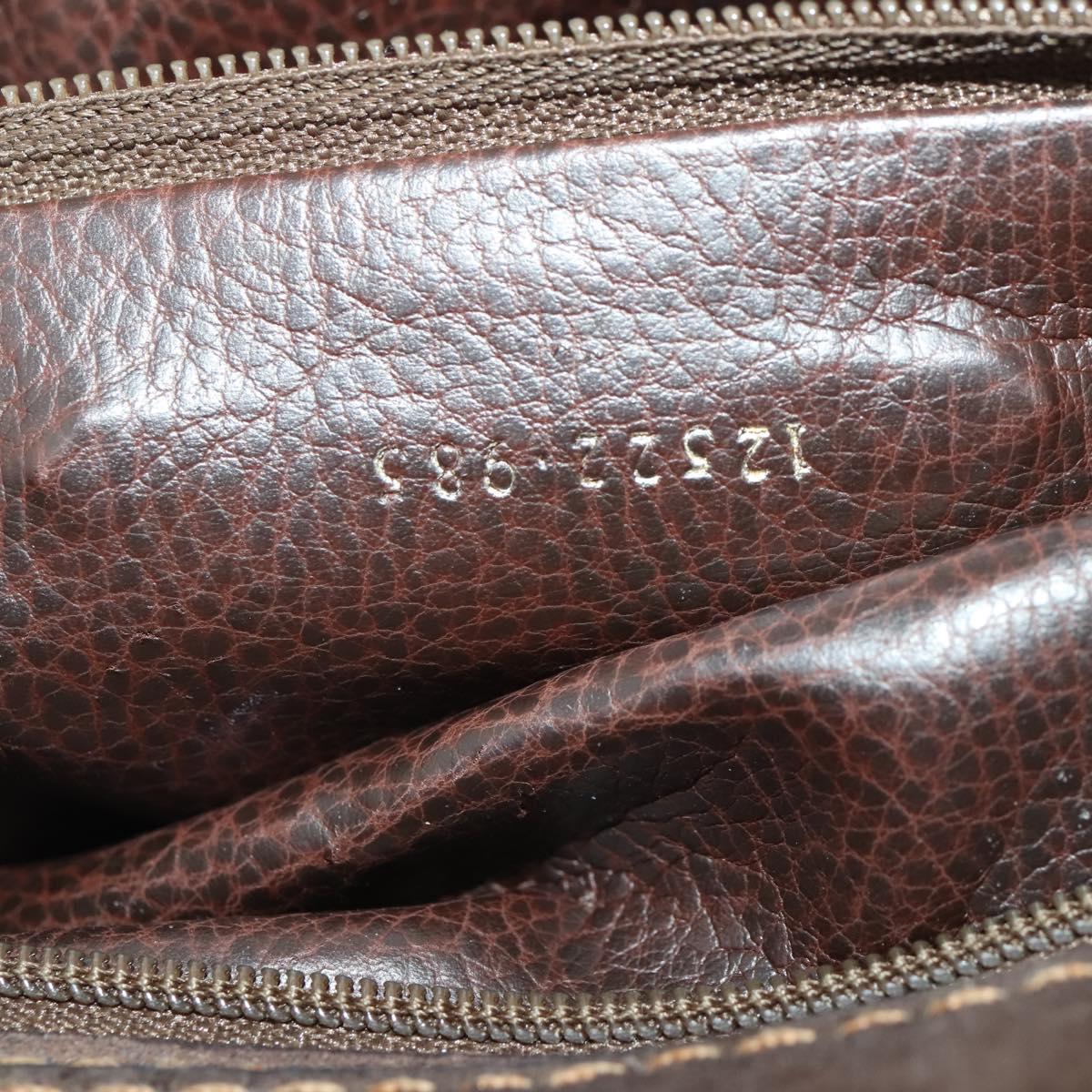 FENDI Shoulder Bag Suede 2way Brown Gold Auth YKZ803