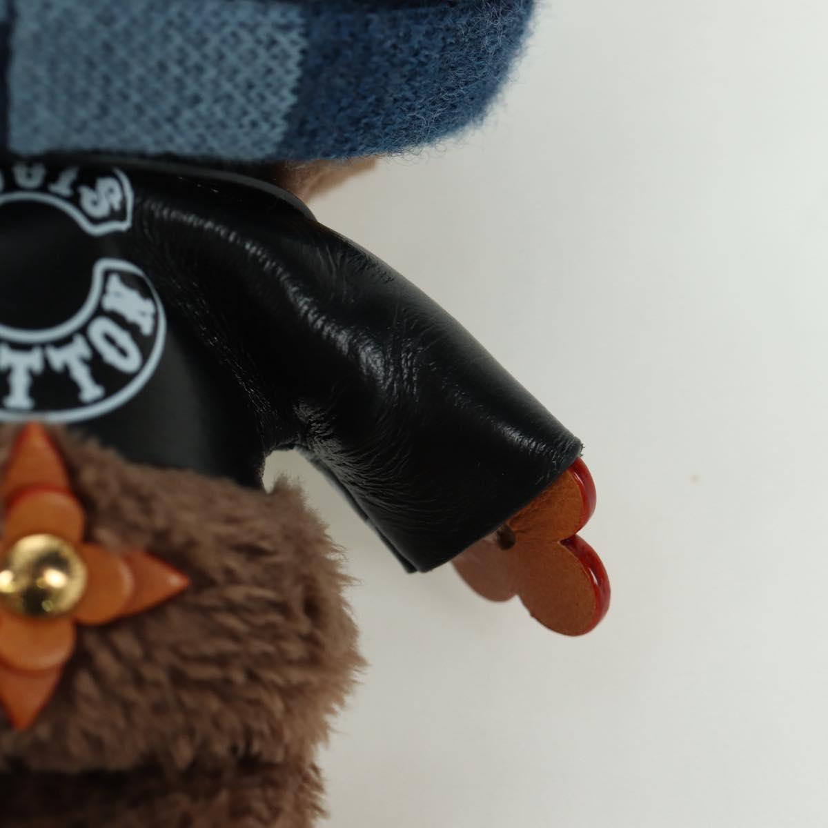 LOUIS VUITTON Bear Bag Charm Leather Brown M03206 LV Auth YKZ811SAM