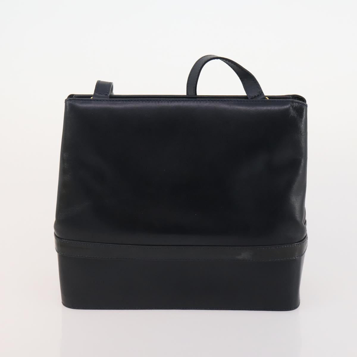 Salvatore Ferragamo Shoulder Bag Leather 2 Set Black Yellow Auth YKZ815