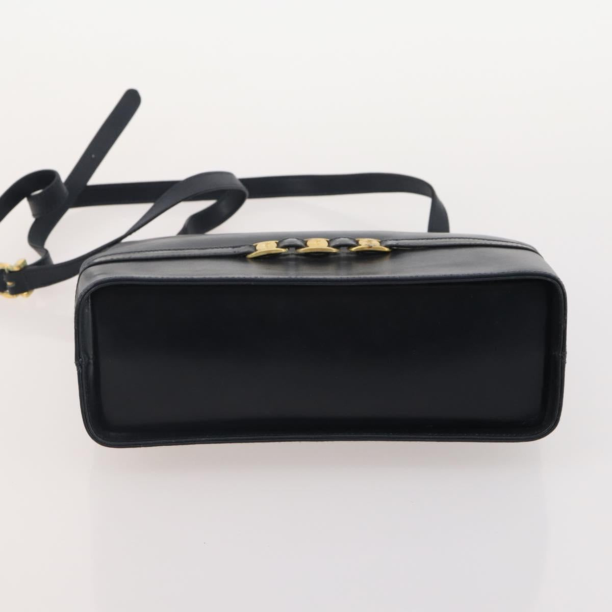 Salvatore Ferragamo Shoulder Bag Leather 2 Set Black Yellow Auth YKZ815