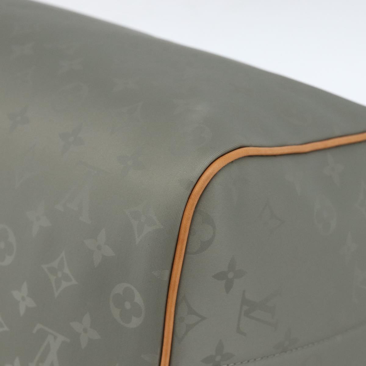 LOUIS VUITTON Titanium Keepall Bandouliere 50 Bag Gray M43886 LV Auth YKZ839SM
