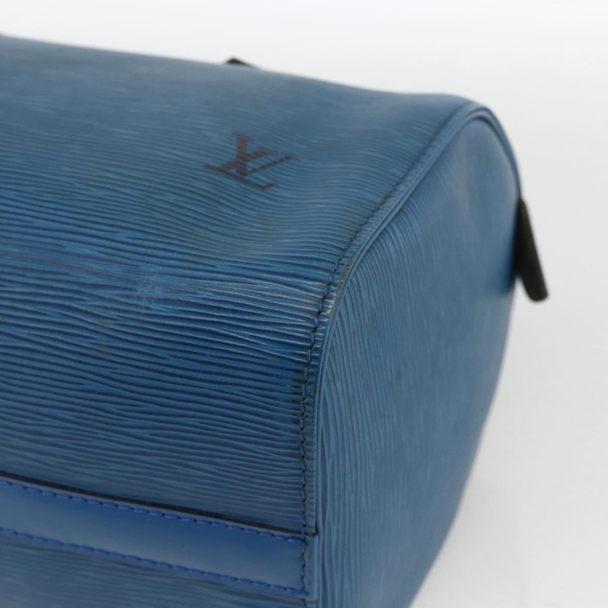 LOUIS VUITTON Epi Speedy 25 Hand Bag Toledo Blue M43015 LV Auth YKZ881A