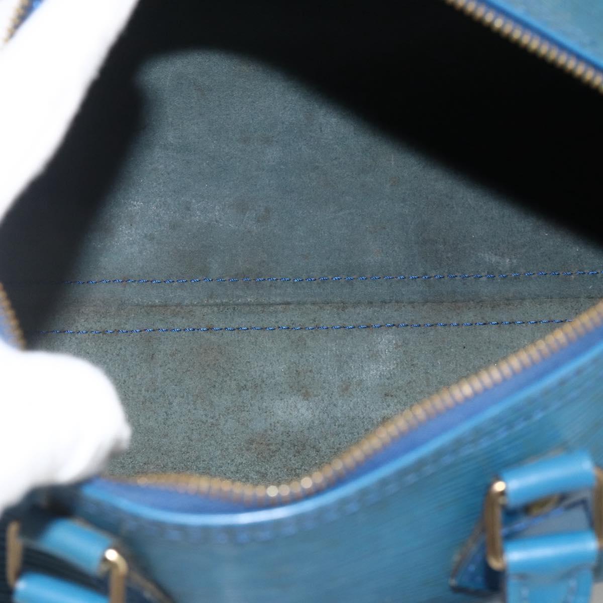 LOUIS VUITTON Epi Speedy 25 Hand Bag Toledo Blue M43015 LV Auth YKZ881A