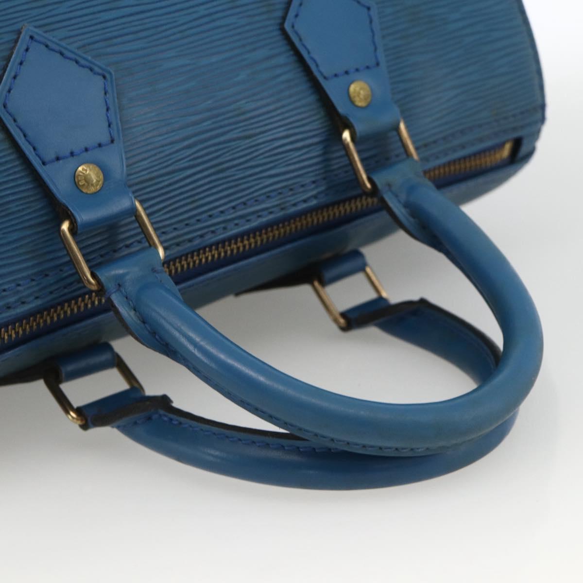 LOUIS VUITTON Epi Speedy 25 Hand Bag Toledo Blue M43015 LV Auth YKZ881A