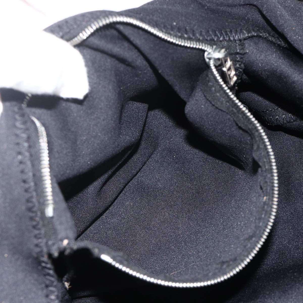 FENDI Mamma Baguette Shoulder Bag Nylon Black Silver Auth YKZ897