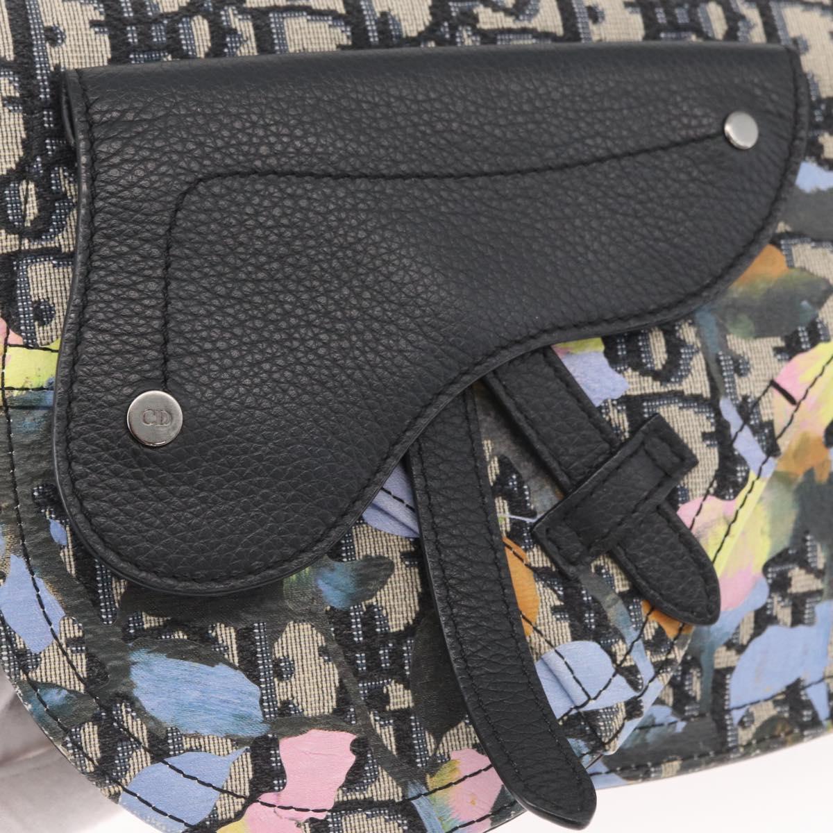 Christian Dior Trotter Canvas Saddle Alex Foxton Collaboration Navy Auth YKZ905M