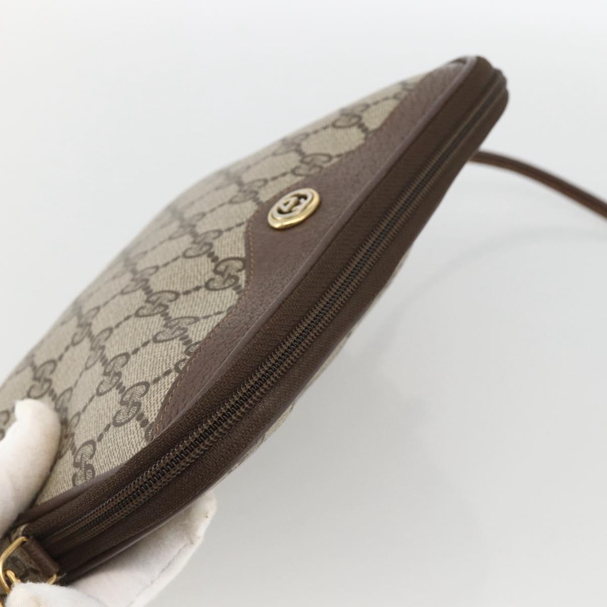 GUCCI GG Supreme Shoulder Bag PVC Beige Gold 97 02 068 Auth YKZ916