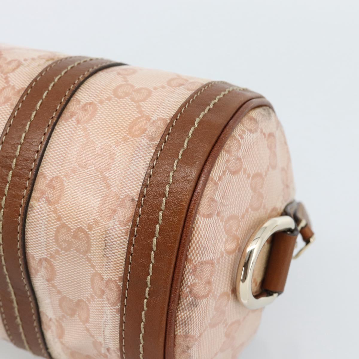GUCCI GG Crystal Histeria Hand Bag Coated Canvas Pink Gold 181485 Auth YKZ920