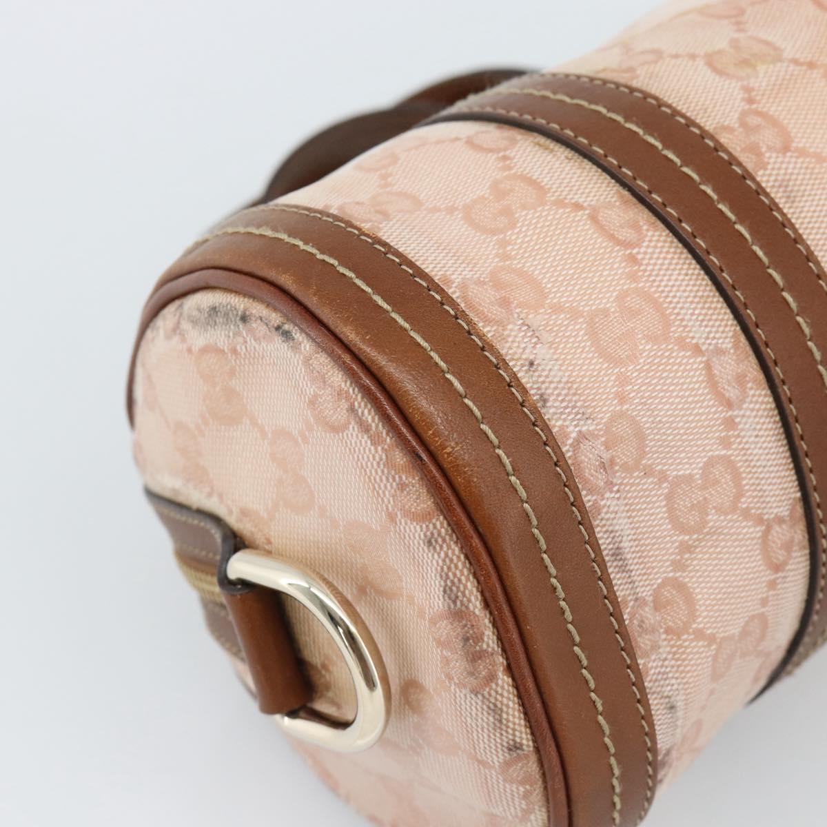 GUCCI GG Crystal Histeria Hand Bag Coated Canvas Pink Gold 181485 Auth YKZ920