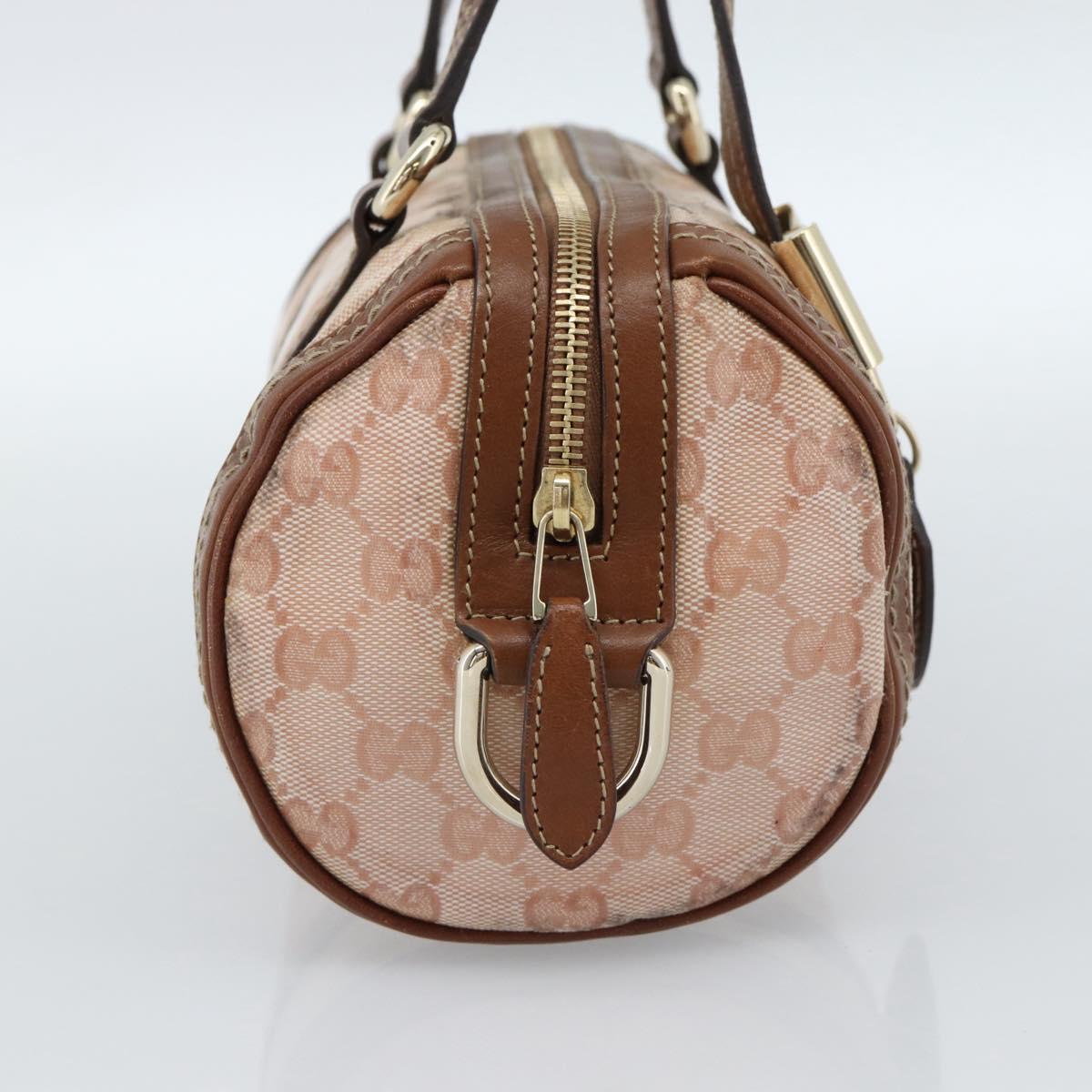 GUCCI GG Crystal Histeria Hand Bag Coated Canvas Pink Gold 181485 Auth YKZ920