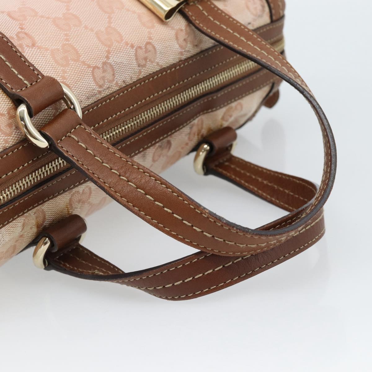 GUCCI GG Crystal Histeria Hand Bag Coated Canvas Pink Gold 181485 Auth YKZ920