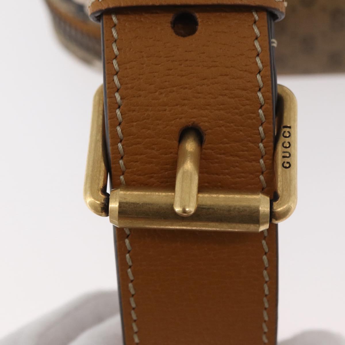 GUCCI Micro GG Supreme Disney collaboration bag PVC Beige 602695 Auth YKZ921SAM