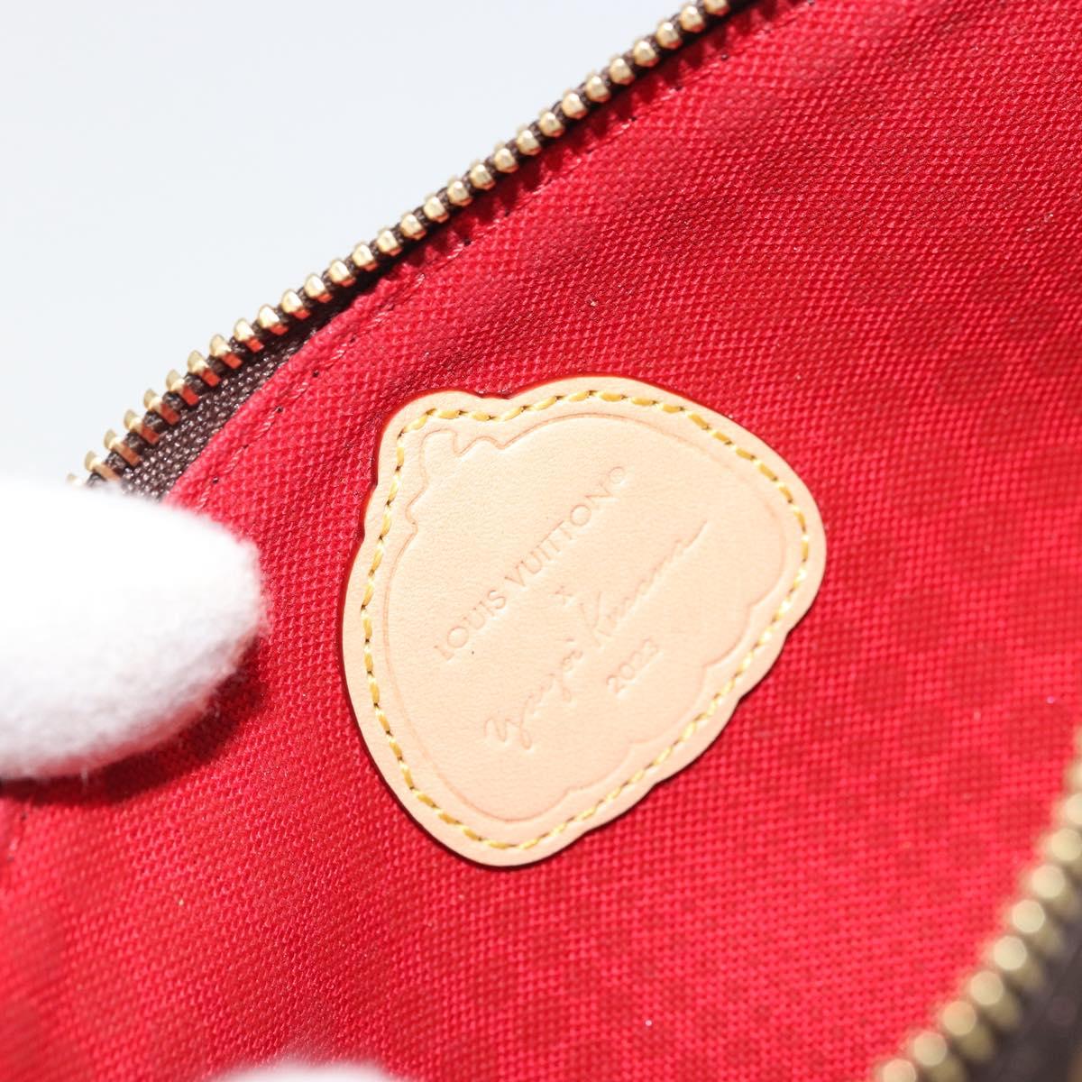 LOUIS VUITTON Yayoi Kusama Mini Pochette Accessoires Pouch M81866 Auth YKZ926SM