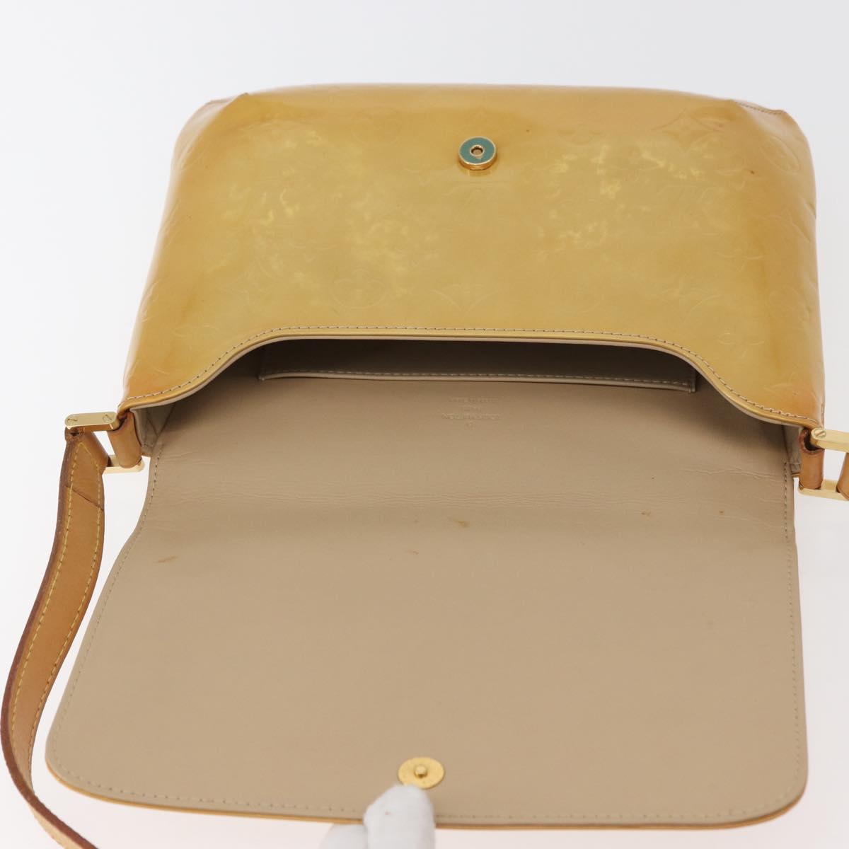 LOUIS VUITTON Monogram Vernis Thompson Street Bag Beige M91301 LV Auth YKZ944