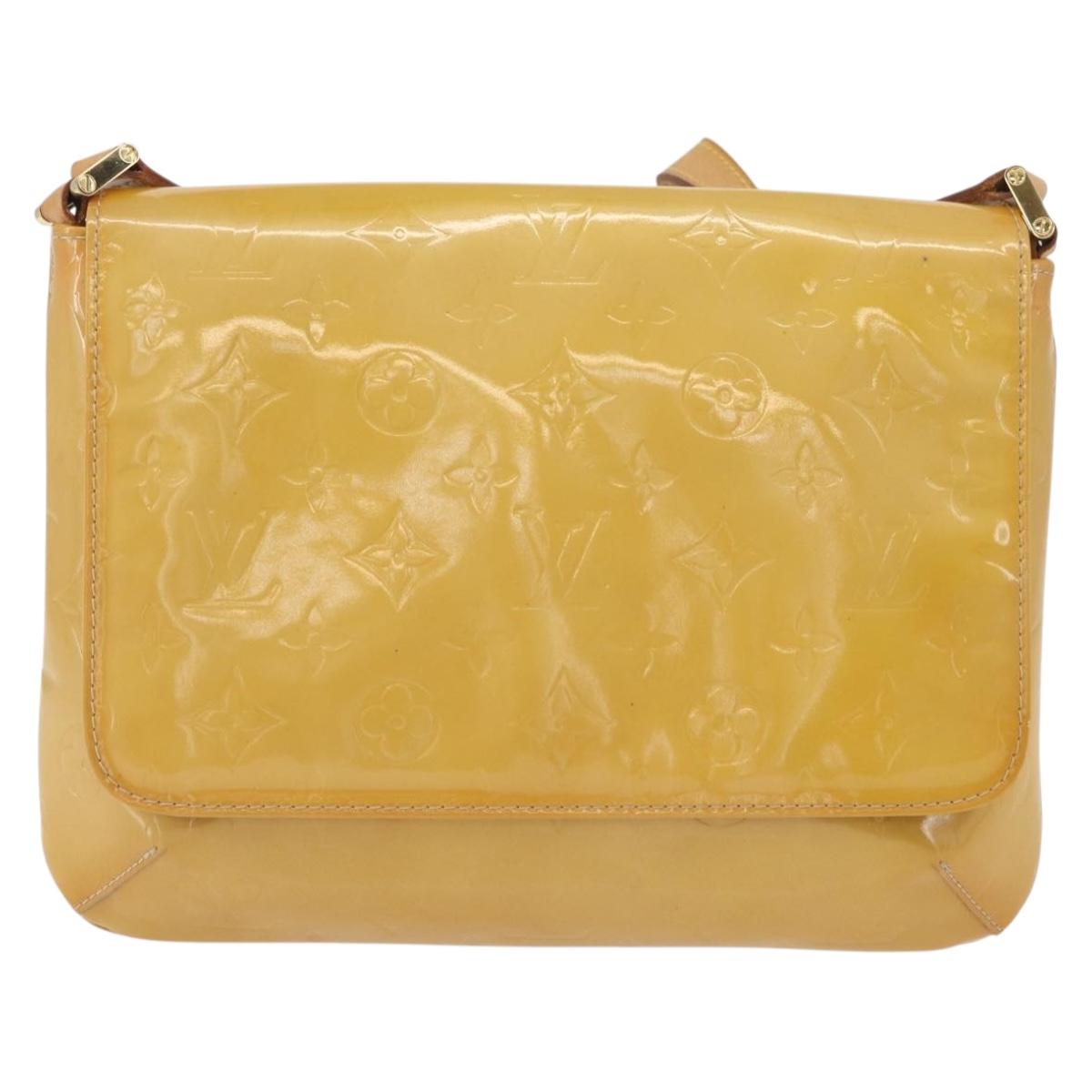 LOUIS VUITTON Monogram Vernis Thompson Street Bag Beige M91301 LV Auth YKZ944