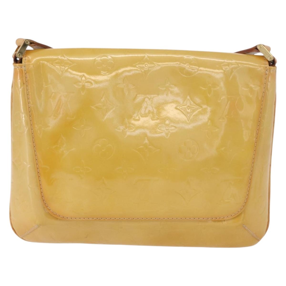 LOUIS VUITTON Monogram Vernis Thompson Street Bag Beige M91301 LV Auth YKZ944