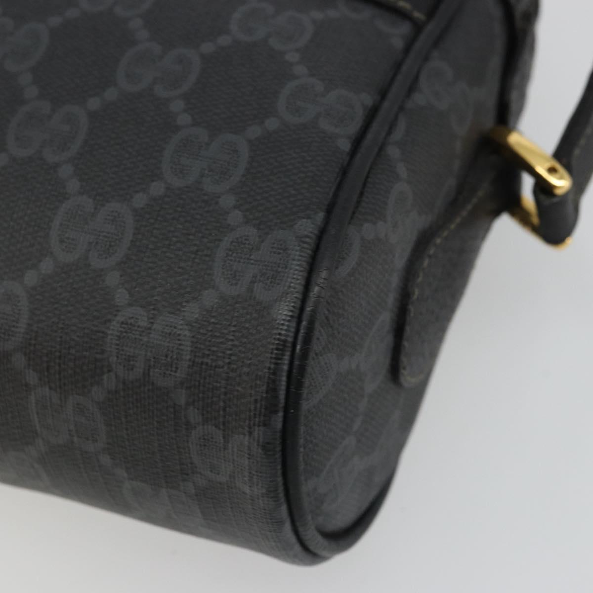 GUCCI GG Supreme Web Sherry Line Bag PVC Black Gold 119 02 087 Auth YKZ950