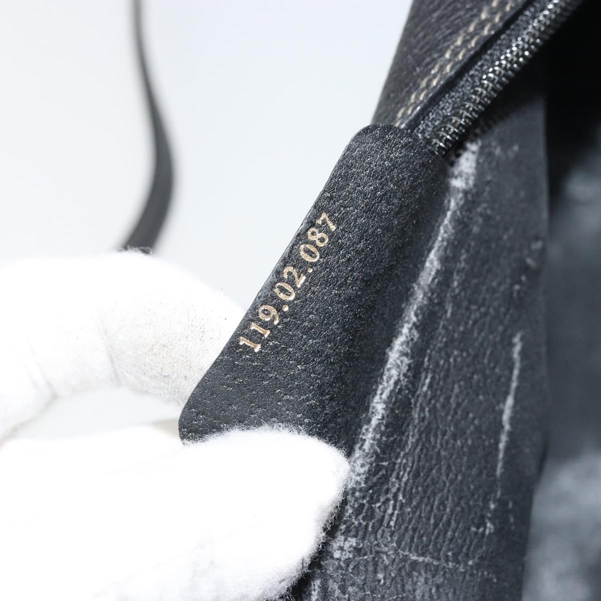 GUCCI GG Supreme Web Sherry Line Bag PVC Black Gold 119 02 087 Auth YKZ950
