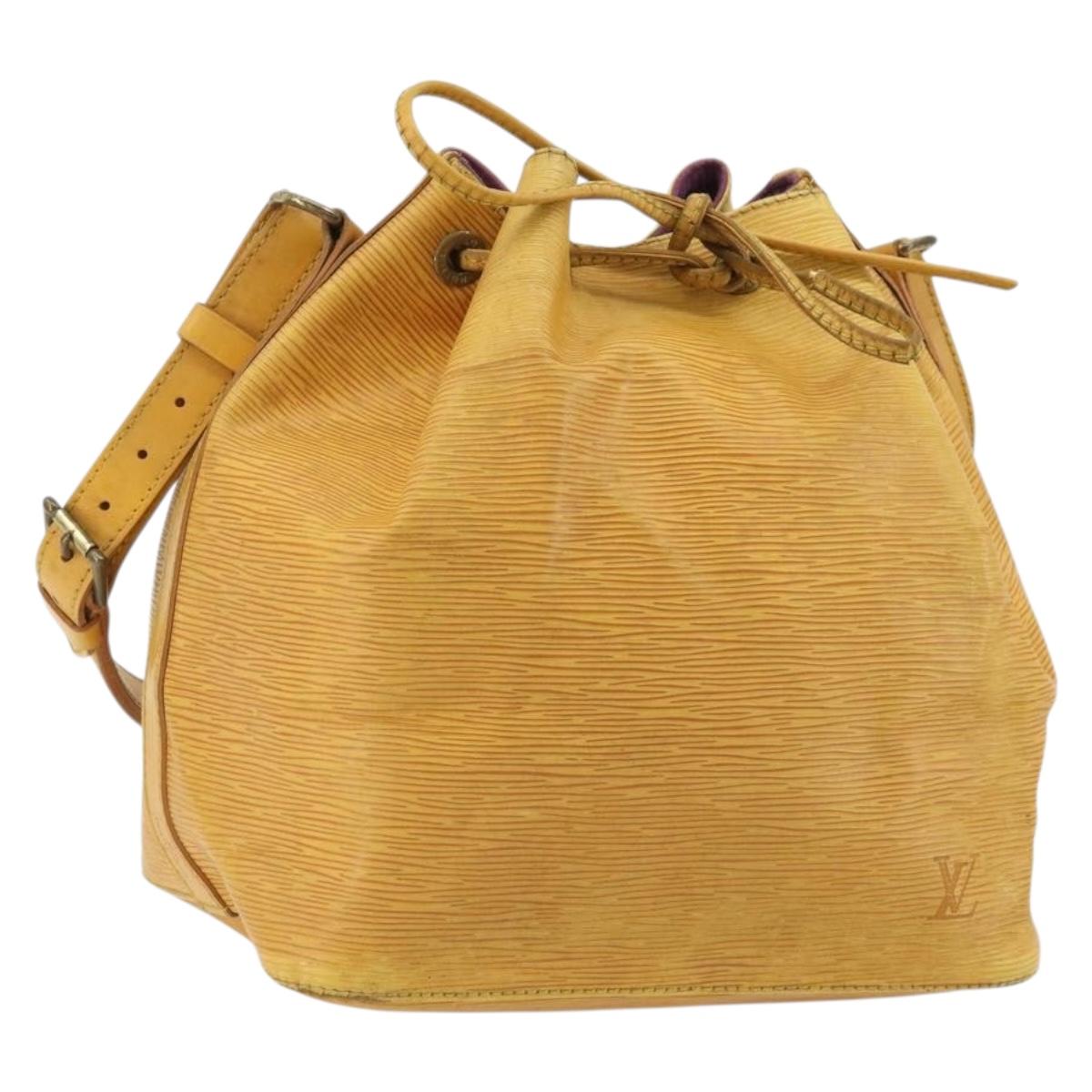 LOUIS VUITTON Epi Petit Noe Shoulder Bag Yellow M44109 LV Auth YKZ986