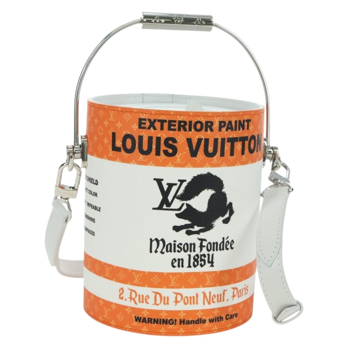 LOUIS VUITTON LV Painted Can Shoulder Bag PVC Orange M81590 Auth YKZ991SM