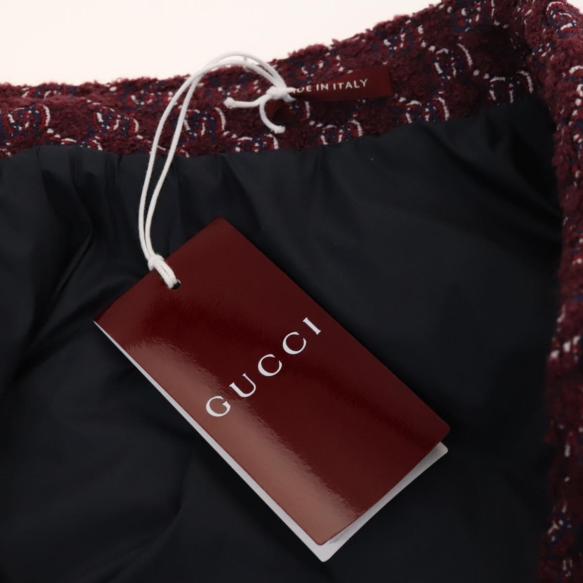 GUCCI Jacket Tweed Red Auth ym002M
