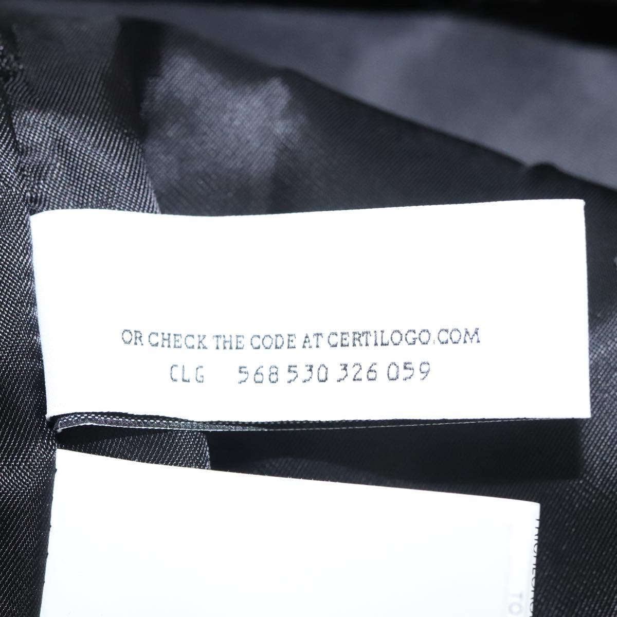 Off-White Chester Coat Staggered Pattern Jacket Wool Black Auth ym005M