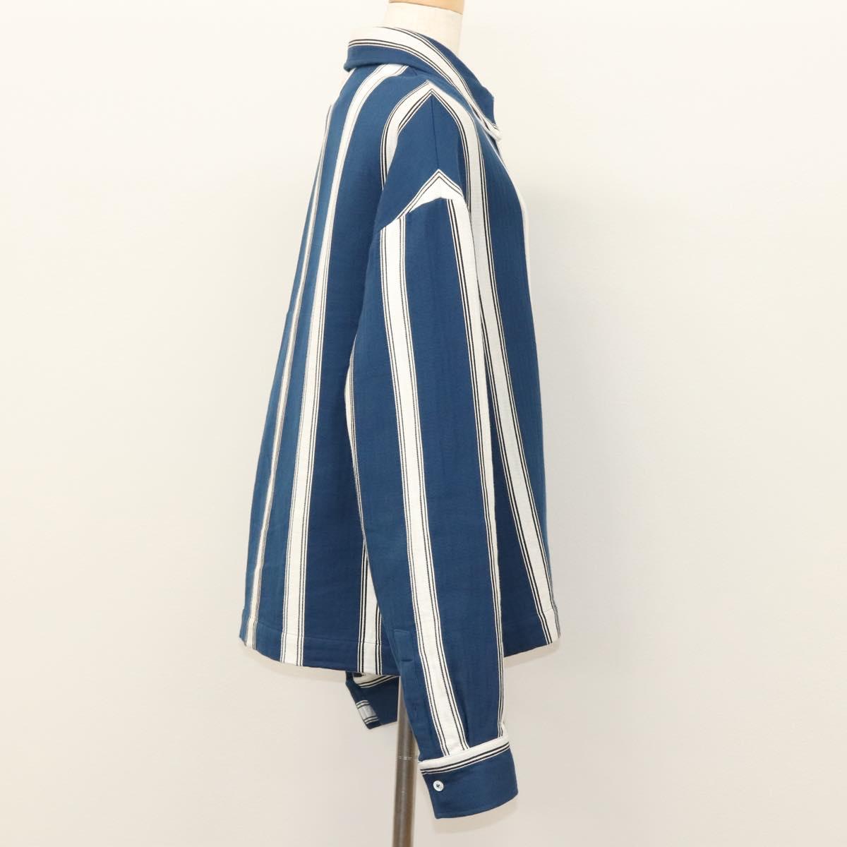 JACQUEMUS Long Sleeve Shirt Cotton Blue Auth ym006M