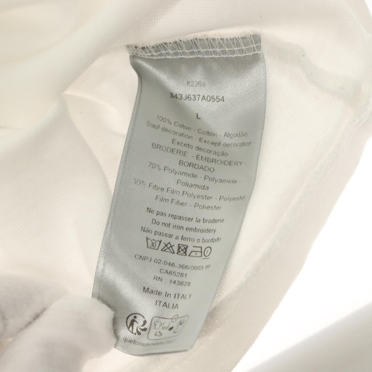 Christian Dior T Shirt Cotton White Auth ym014M