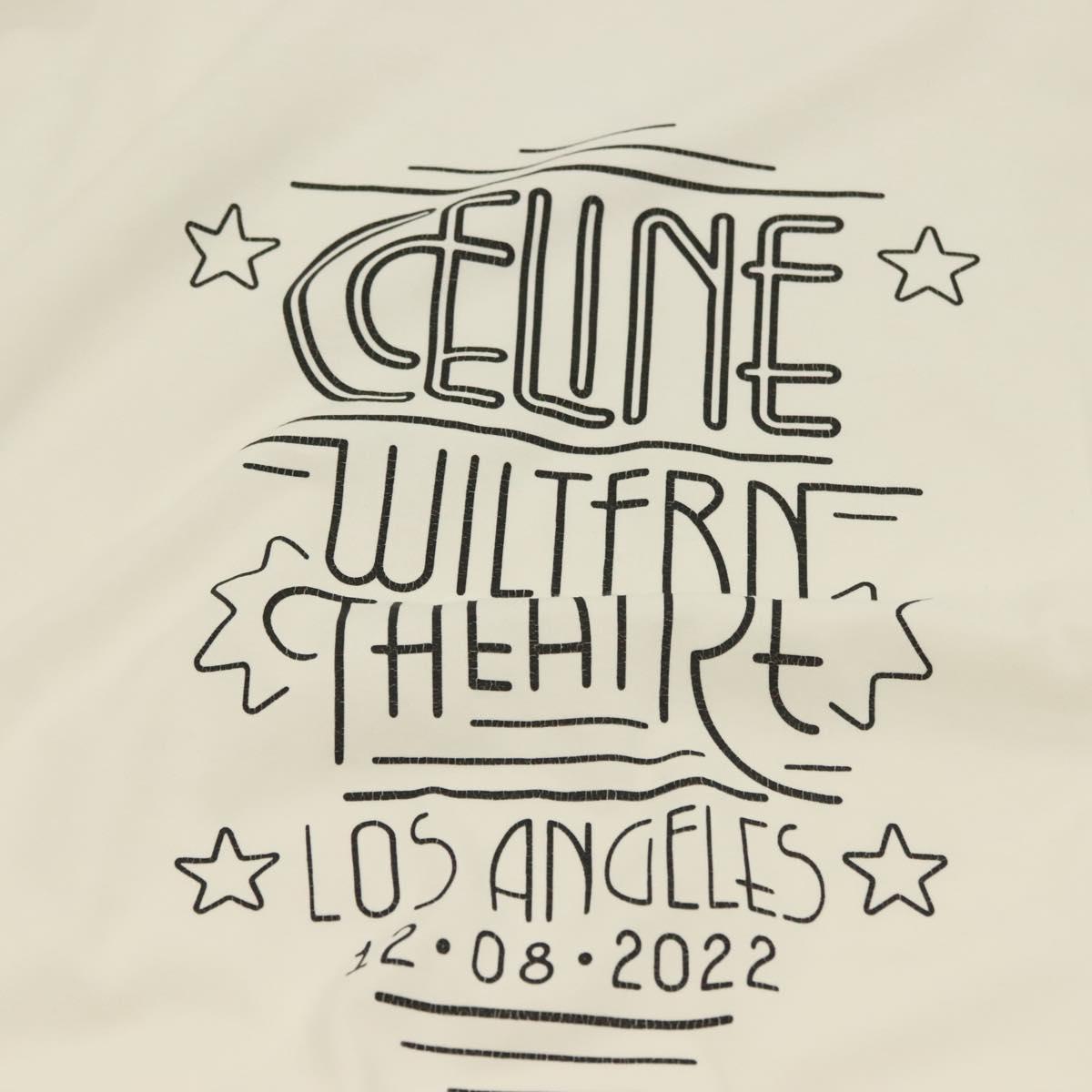 CELINE T Shirt Cotton White Auth ym016