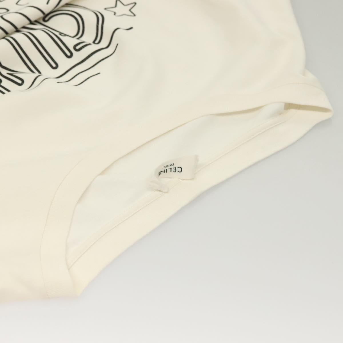 CELINE T Shirt Cotton White Auth ym016