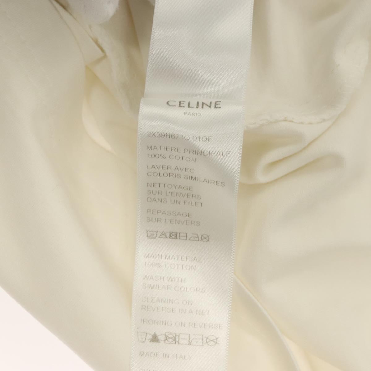 CELINE T Shirt Cotton White Auth ym016