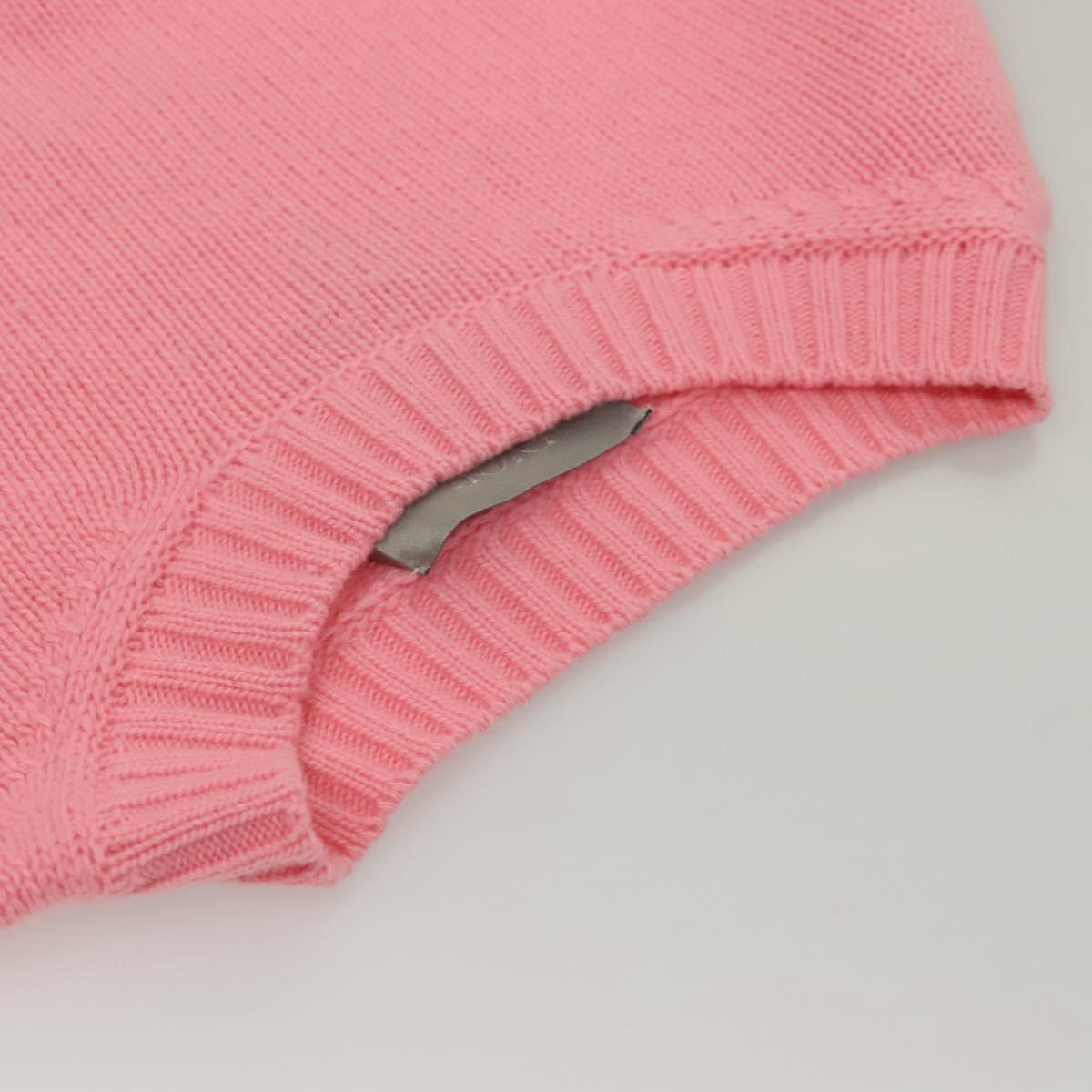 Christian Dior long Sleeve Knitted Fabrics Wool Pink Auth ym017M