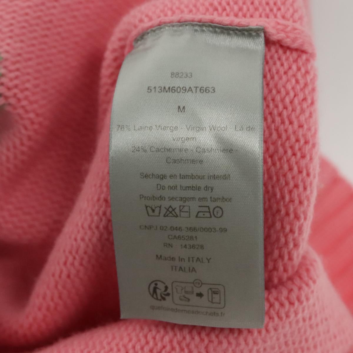 Christian Dior long Sleeve Knitted Fabrics Wool Pink Auth ym017M