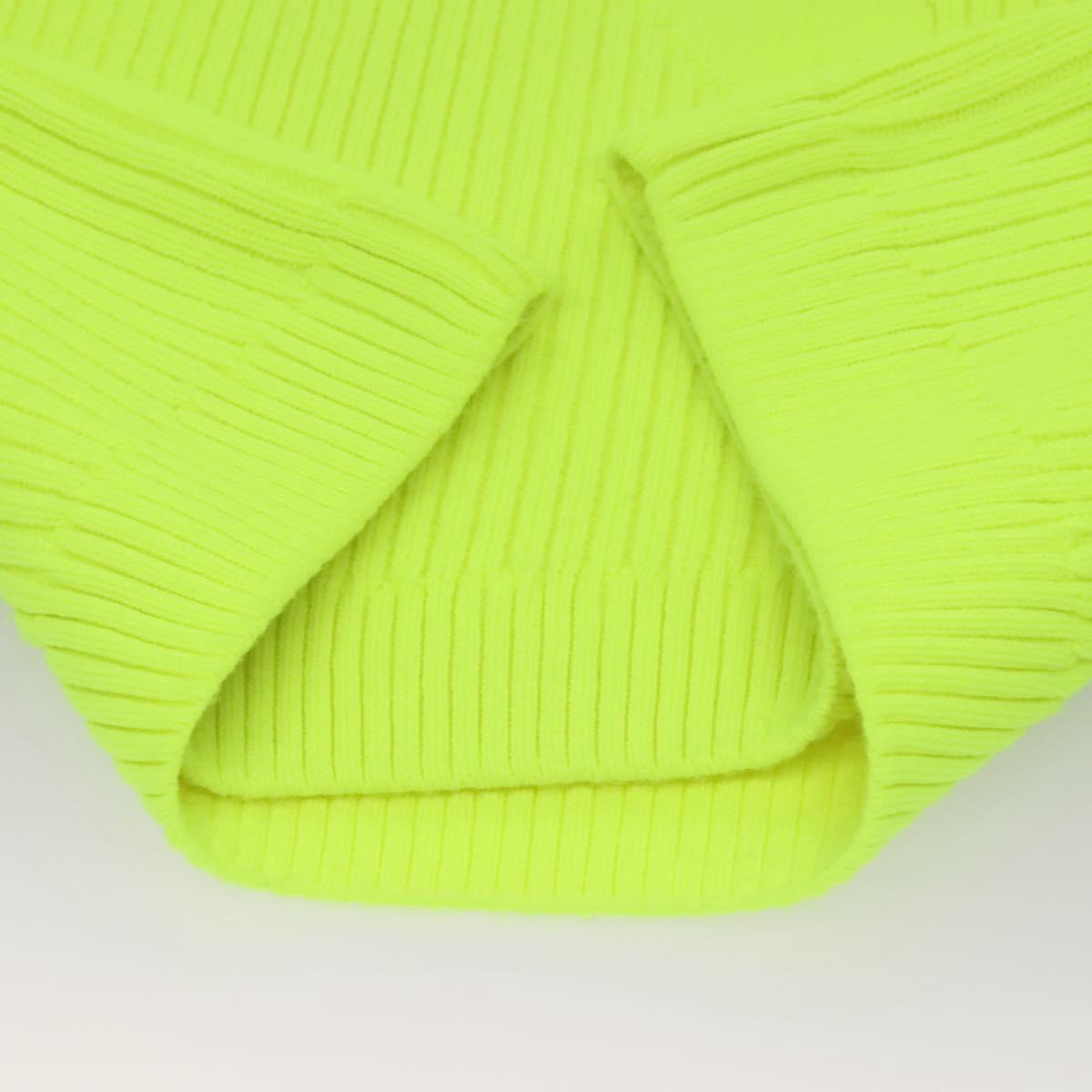 THAMES Long Sleeve Knitted Fabrics Acrylic Lime Green Auth ym018