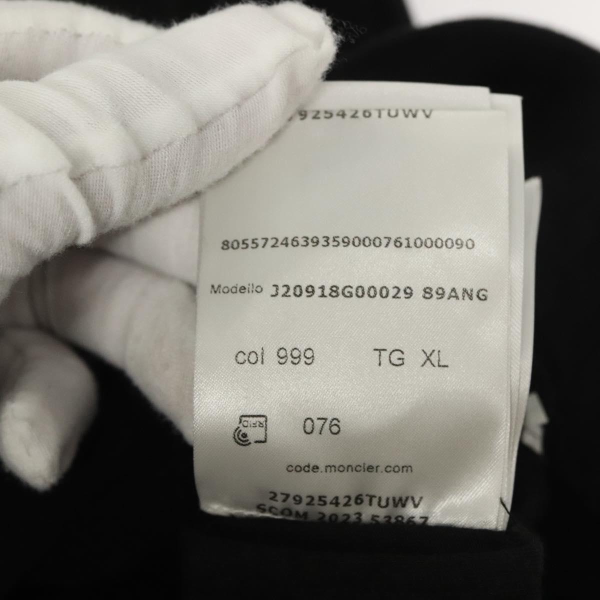 Moncler Long Sleeve Trainer Long Sleeved Cotton Black Auth ym020M