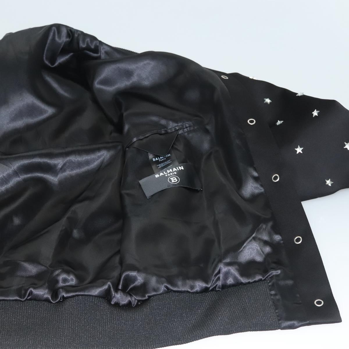 BALMAIN Bomber Jacket Rayon Black Auth ym026M