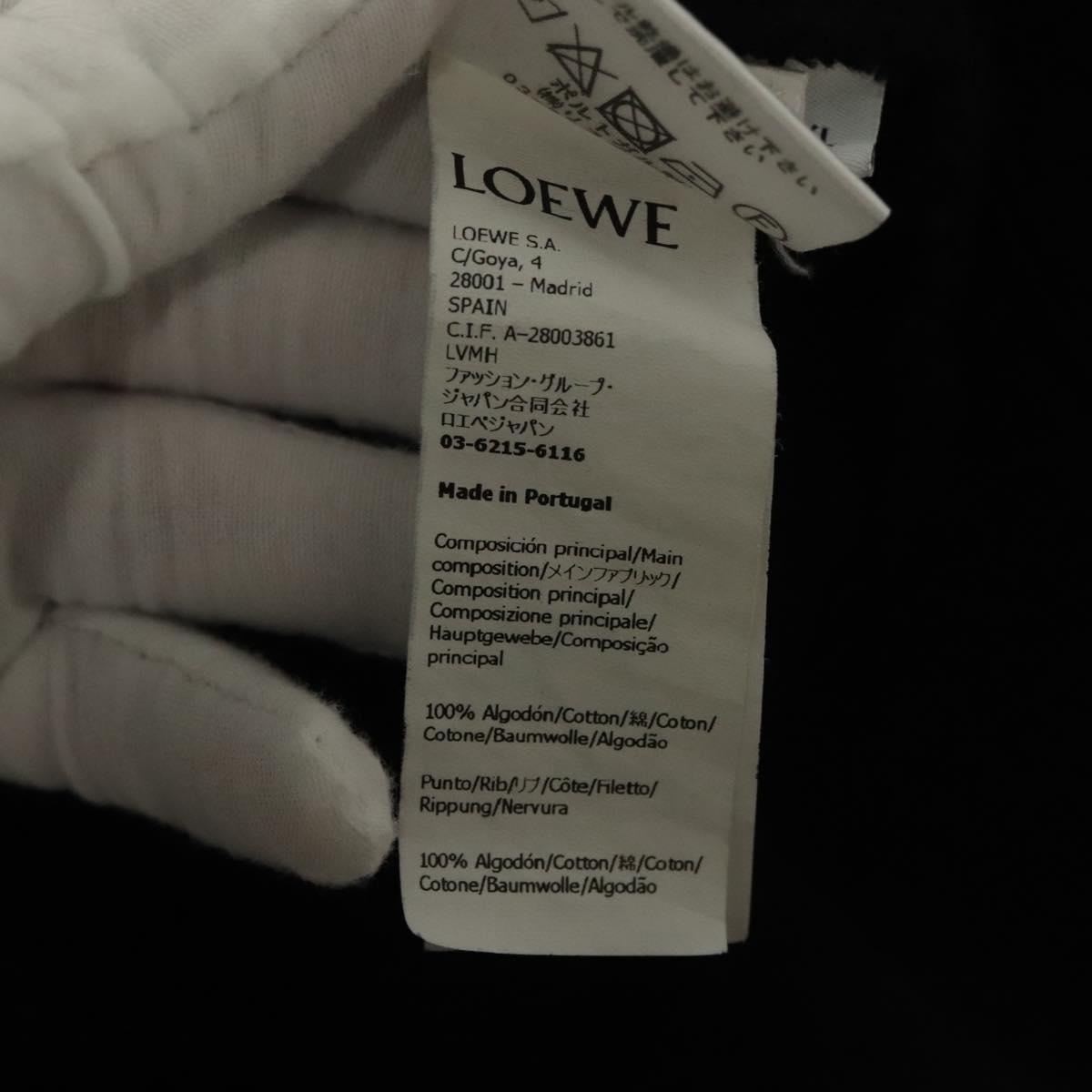 LOEWE Anagram Long Sleeve Sweatshirt Long Sleeved Cotton Black Auth ym028M
