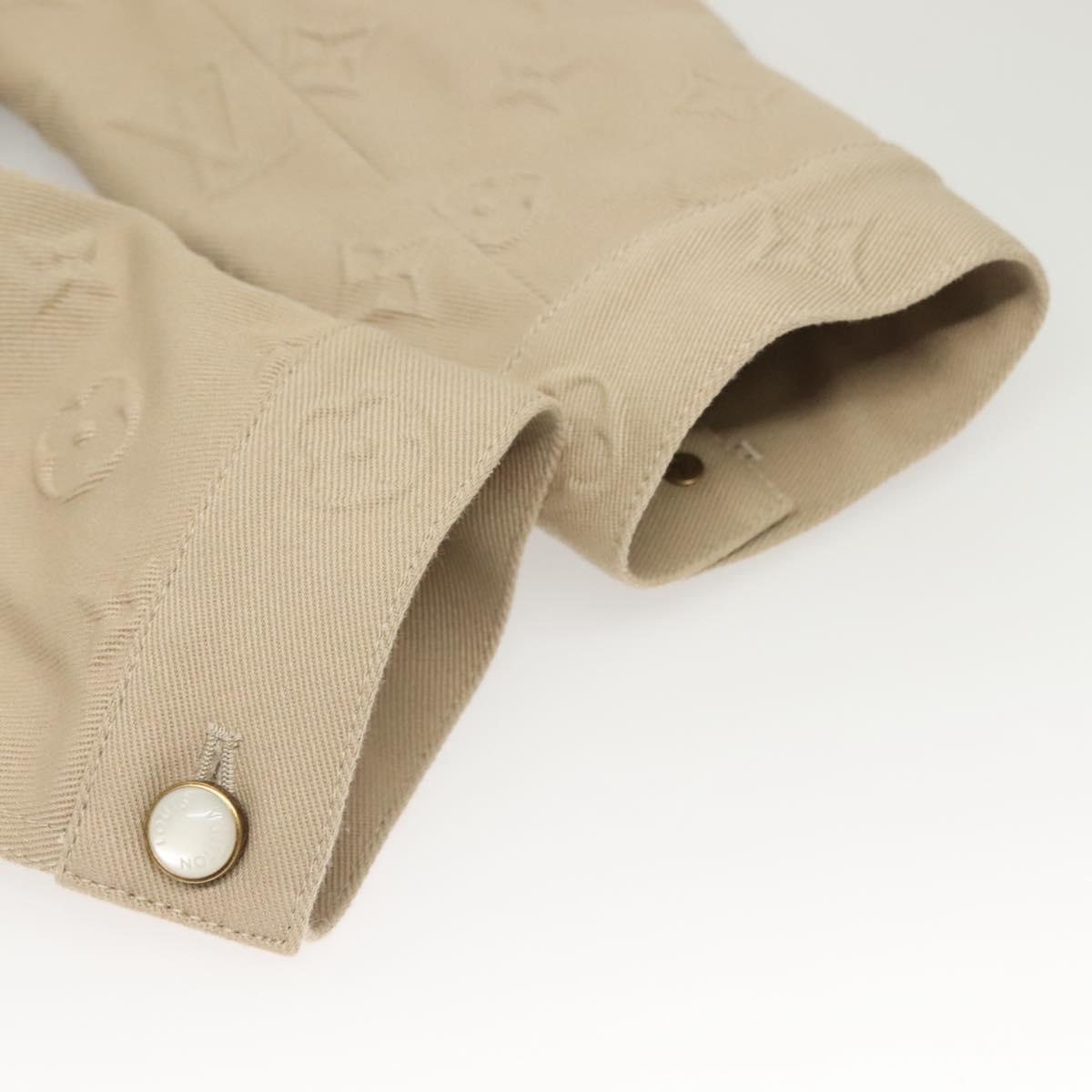 LOUIS VUITTON Denim Jacket Embossed Porte Clever City Jacket 1AHBEU Auth ym029M
