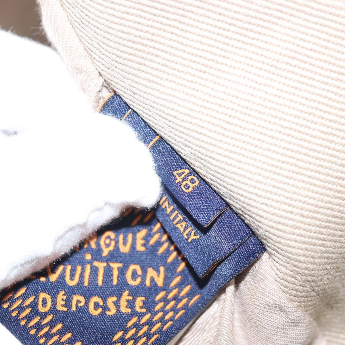 LOUIS VUITTON Denim Jacket Embossed Porte Clever City Jacket 1AHBEU Auth ym029M