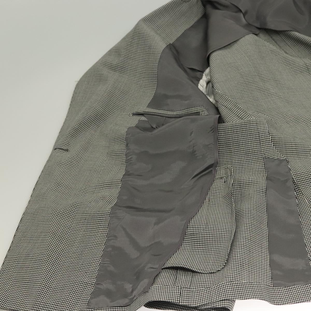 ESTNATION Double Breasted Jacket And Slacks Set Cotton Houndstooth Auth ym030M
