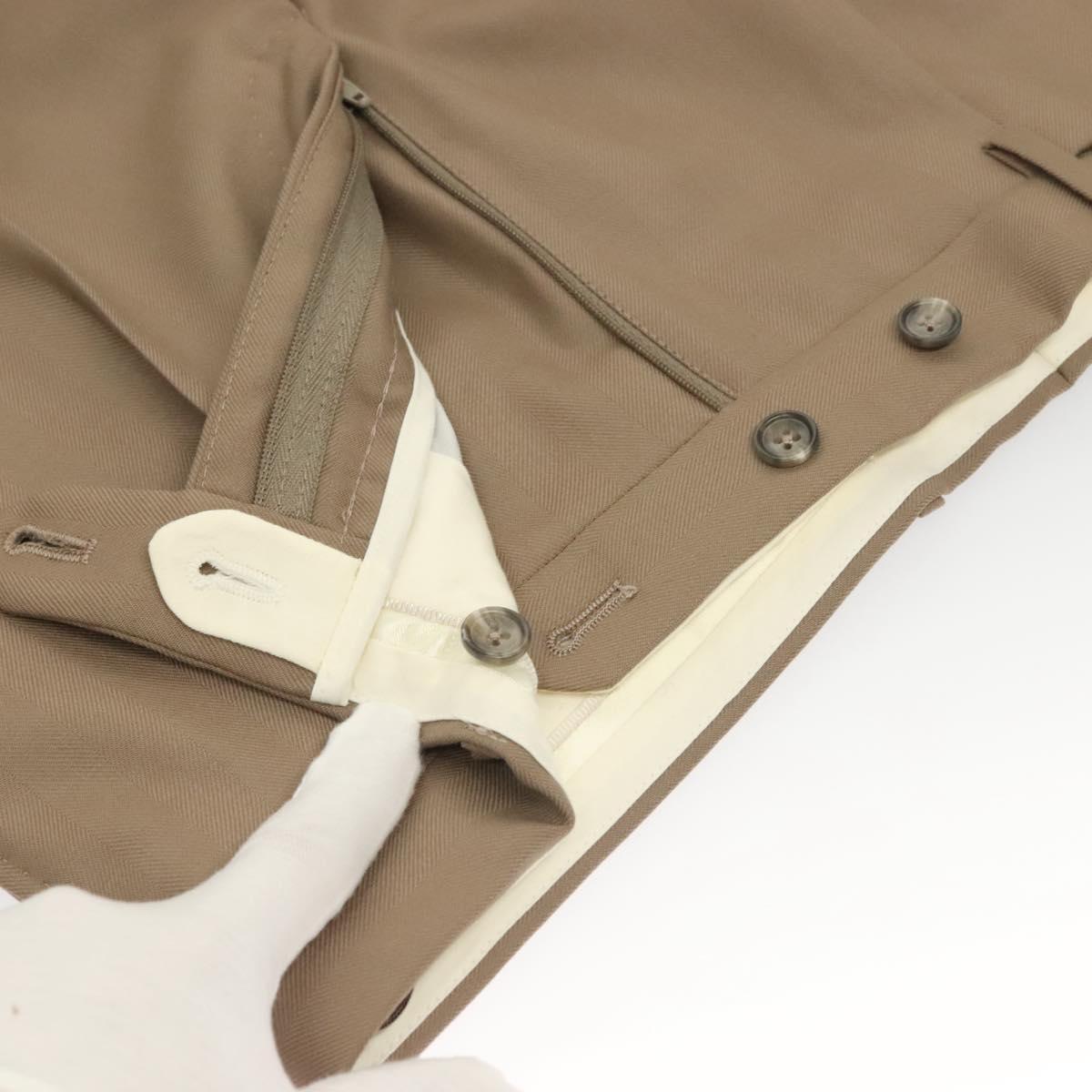 TAGLIATORE Double Breasted Jacket And Slacks Set Wool Beige Auth ym040M