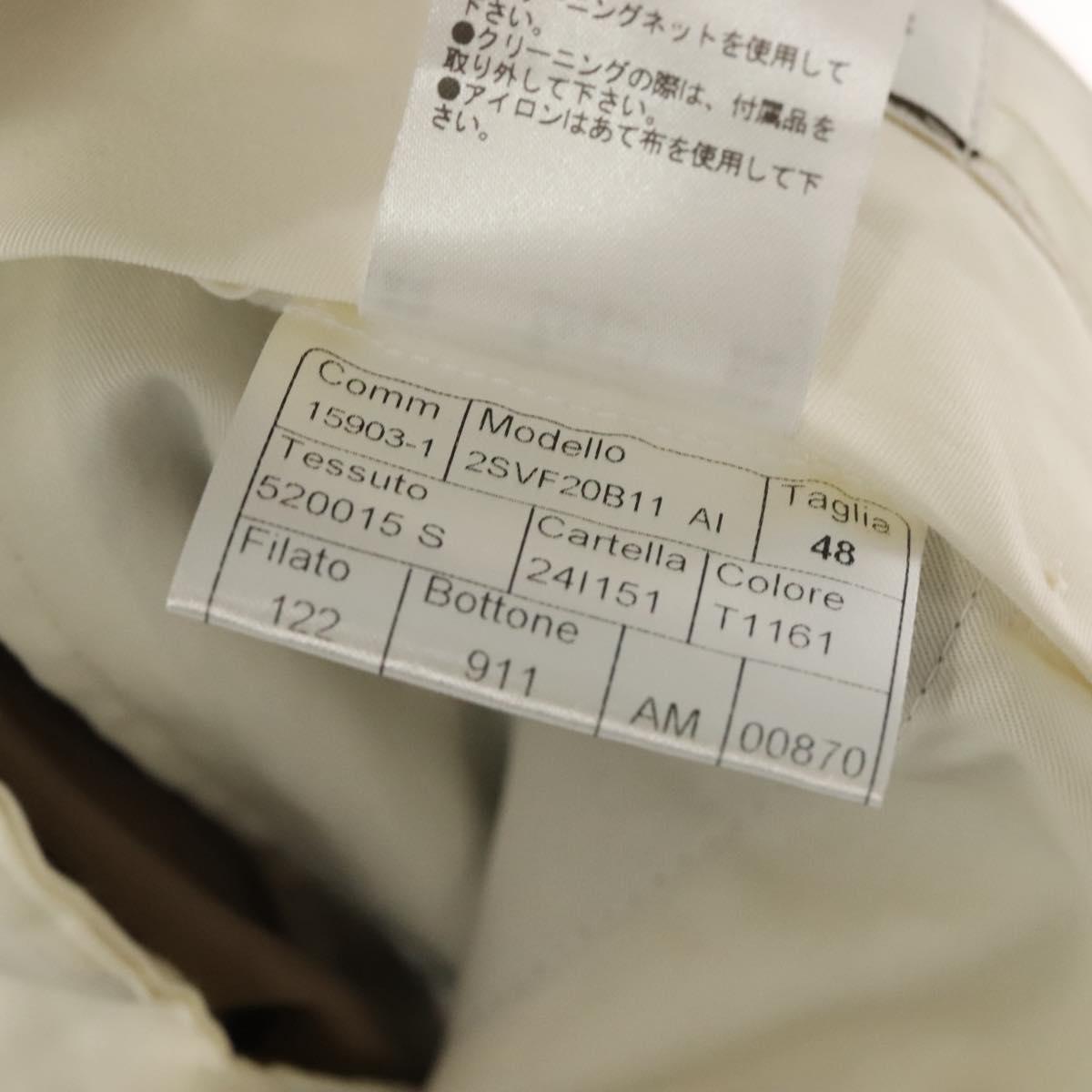 TAGLIATORE Double Breasted Jacket And Slacks Set Wool Beige Auth ym040M