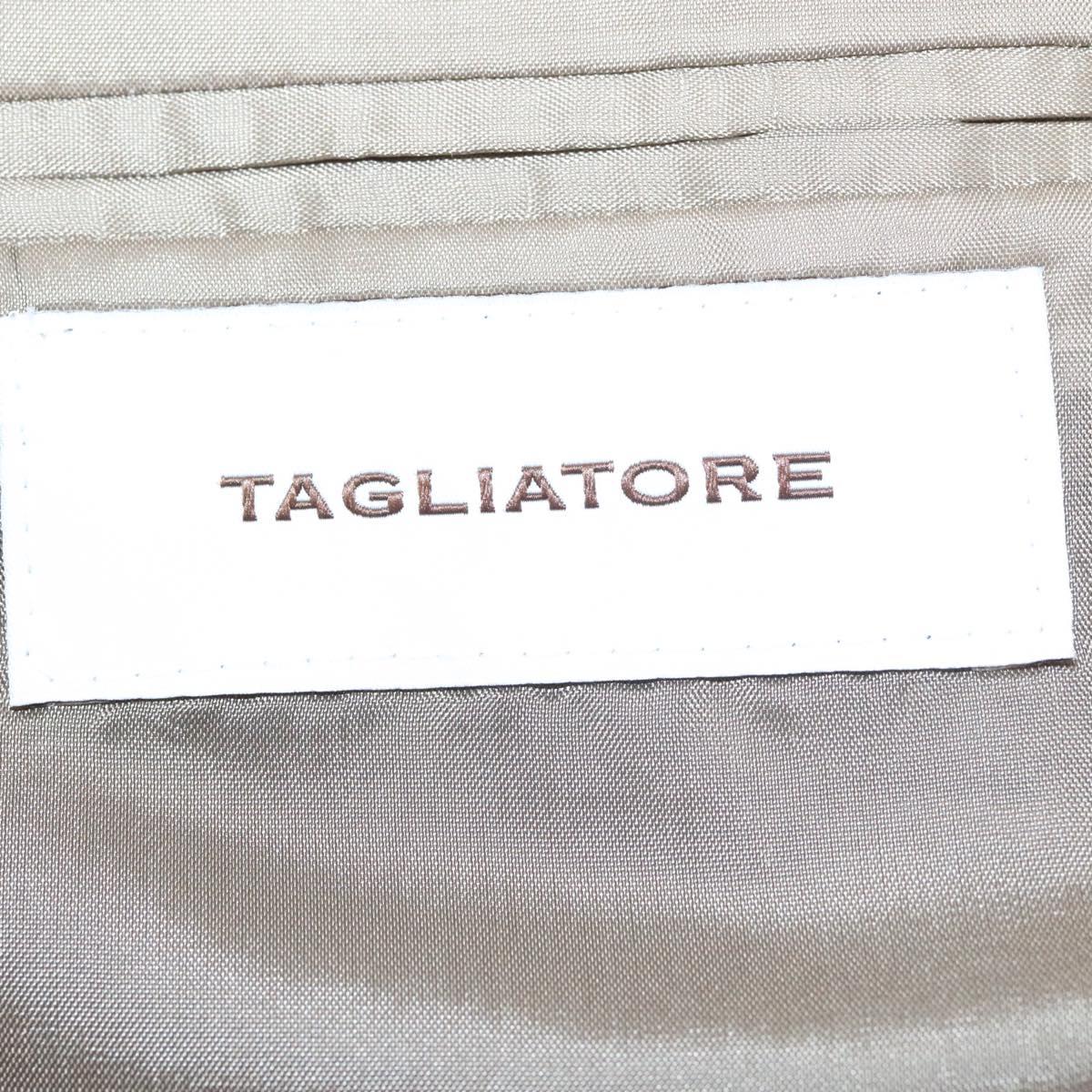 TAGLIATORE Double Breasted Jacket And Slacks Set Wool Beige Auth ym040M