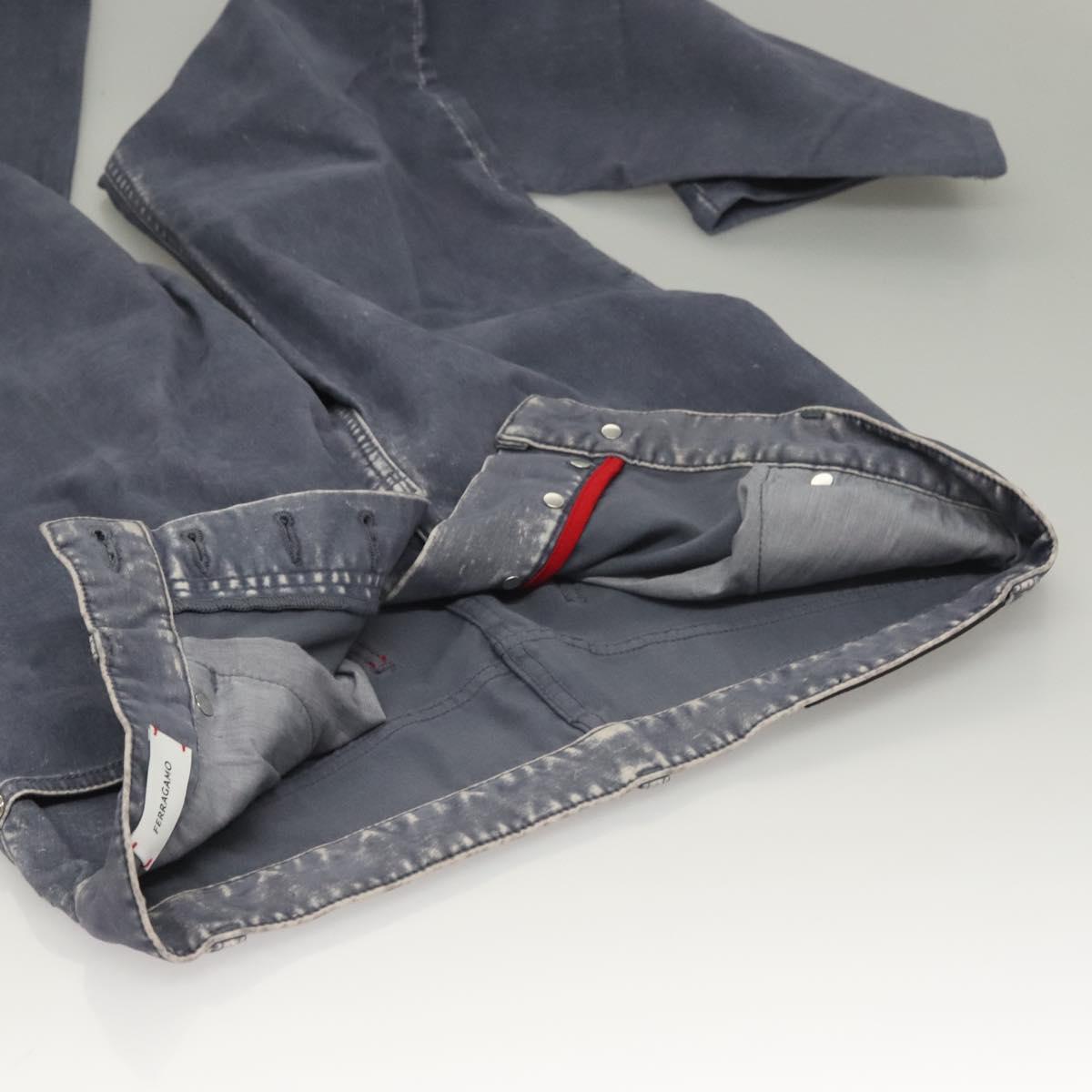 Ferragamo Denim Pants Cotton Light Blue Auth ym045M