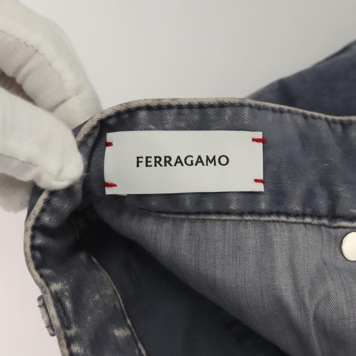 Ferragamo Denim Pants Cotton Light Blue Auth ym045M