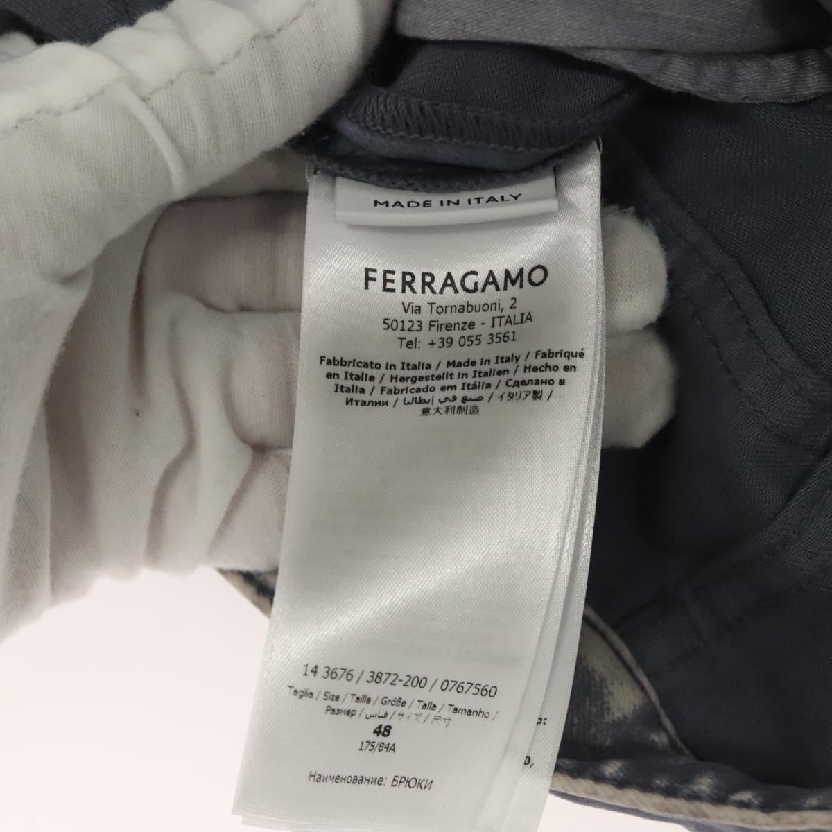 Ferragamo Denim Pants Cotton Light Blue Auth ym045M