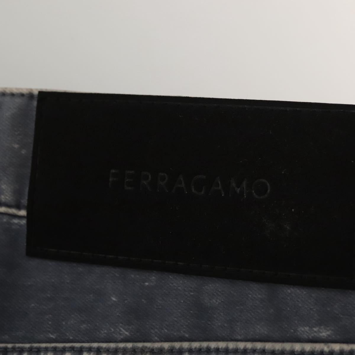 Ferragamo Denim Pants Cotton Light Blue Auth ym045M