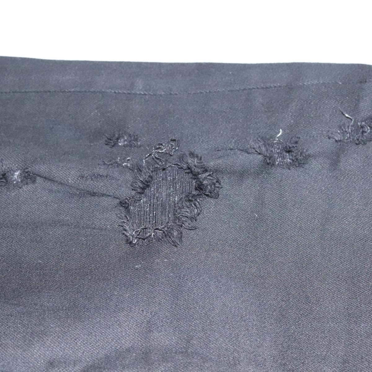 AMIRI Damaged Skinny Pants Cotton Black Auth ym047M